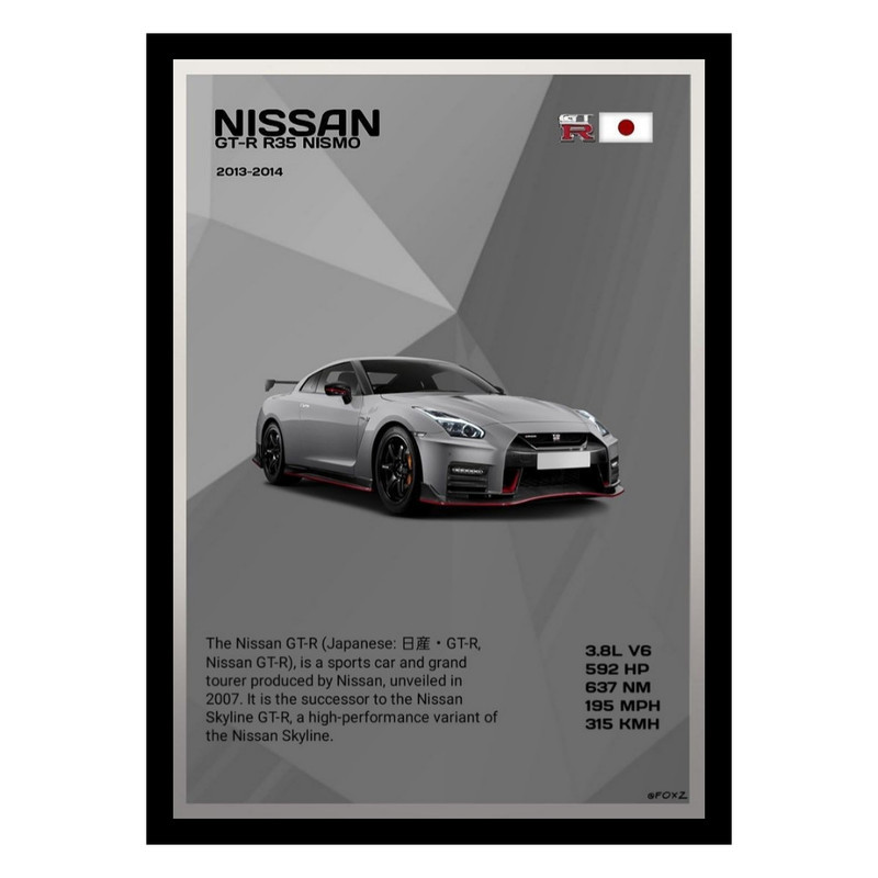 تابلو مدل ماشین نیسان Nissan GT-R