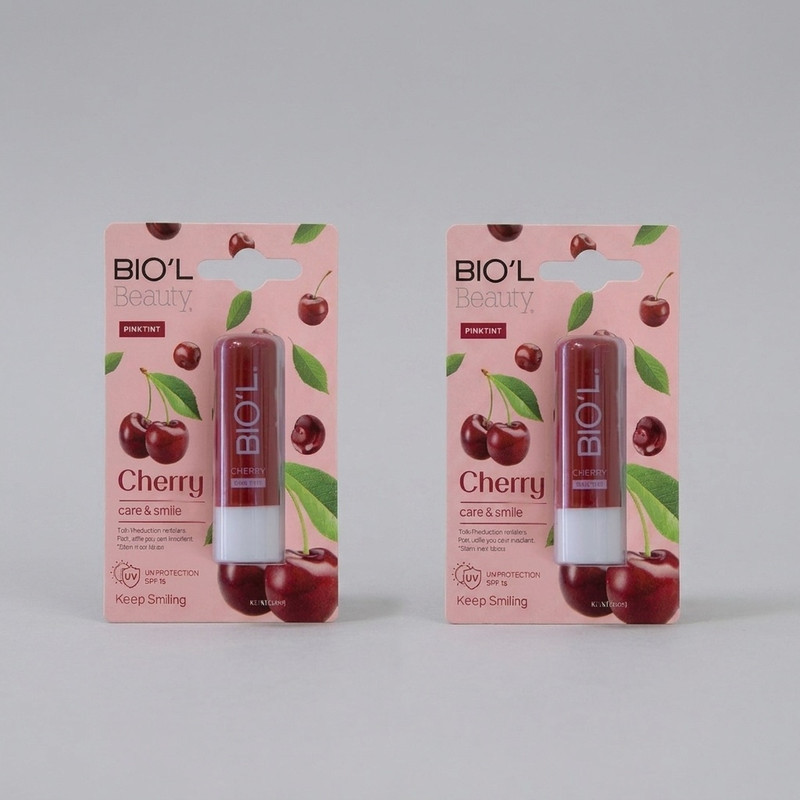 بالم لب نرم‌کننده بیول مدل Cherry بسته 2 عددی با SPF 15، حاوی موم طبیعی و ویتامین E، مرطوب‌کننده و رنگ‌دهنده ملایم