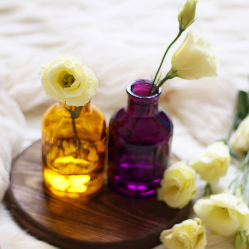 گلدان دکوری شیشه‌ای مدل SD21 بسته 2 عددی مناسب قلمه‌زنی گیاهان و گل‌های طبیعی و خشک ابعاد 13×7×7 سانتی‌متر وزن 200 گرم