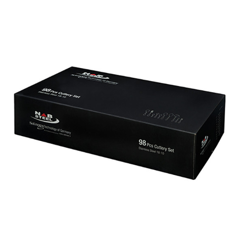 سرویس قاشق و چنگال 98 پارچه ناب استیل مدل ونیز