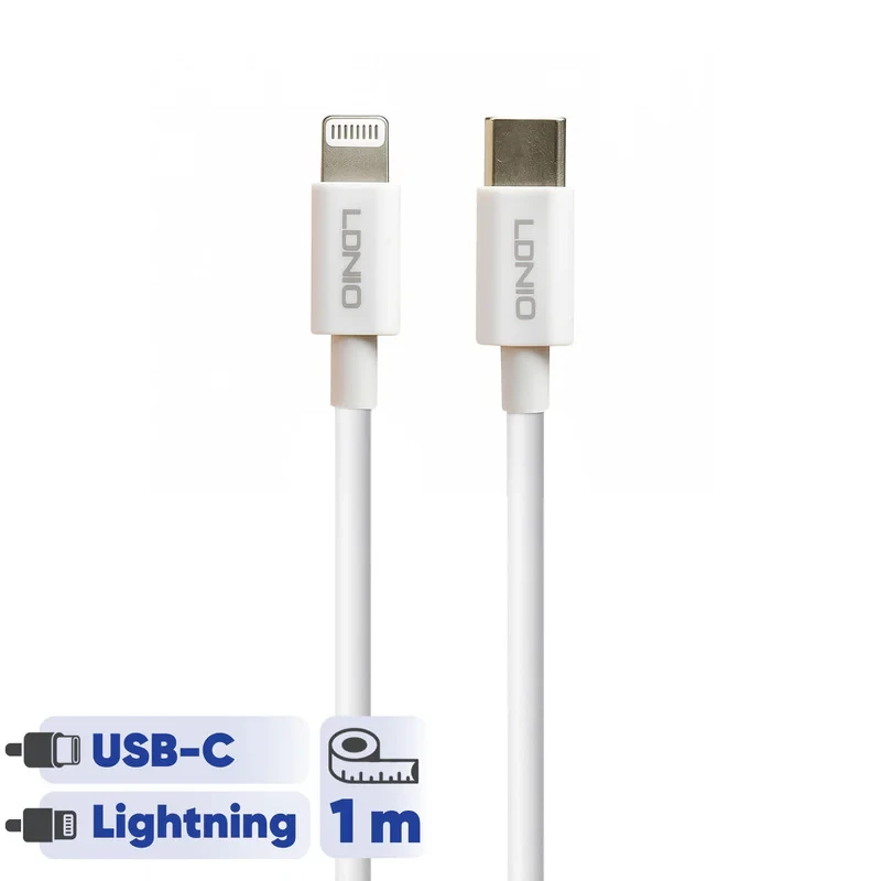 کابل تبدیل USB-C به لایتنینگ الدینیو مدل iPhone 13 طول 1 متر