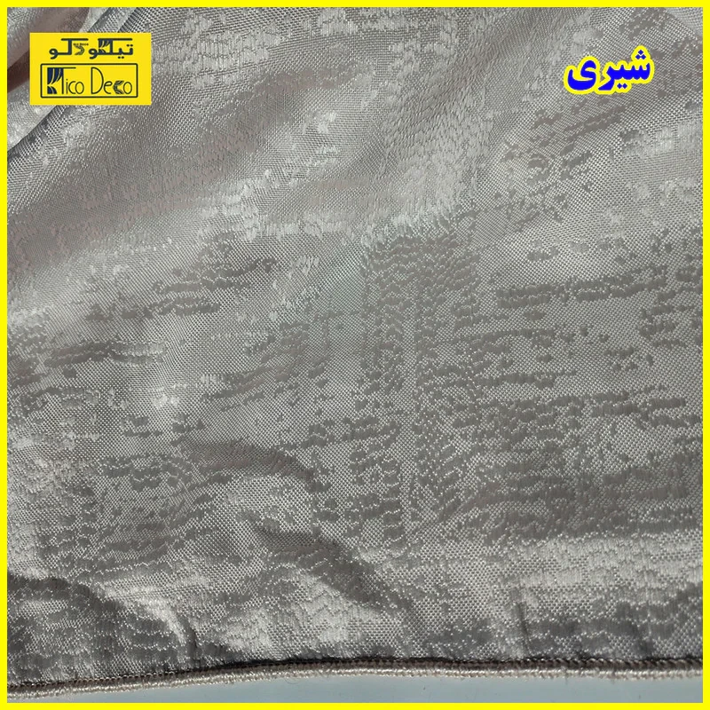 پرده تیکو دکو مدل دوخت ساده حریر کتان ژاکارت طرح محو مدل بدون نیاز به آستر سایز 280 × 400 سانتی‌متر