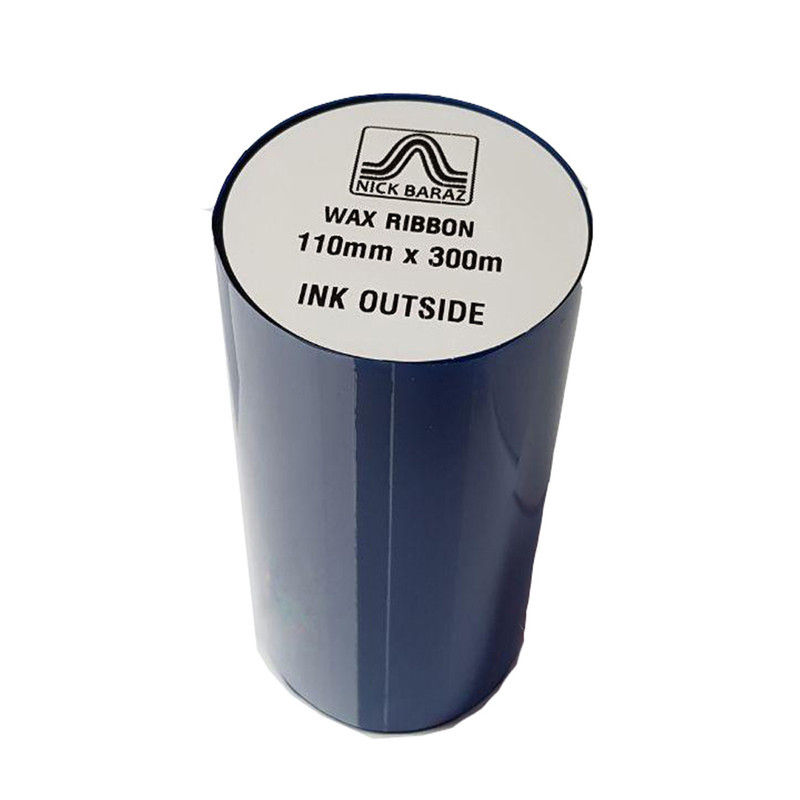 ریبون پرینتر لیبل زن نیک براز مدل WAX 110mm x 300m بسته 6 عددی