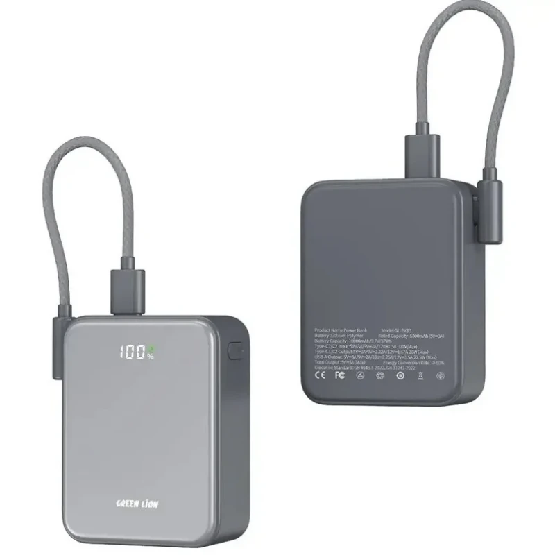 پاوربانک 20 وات گرین لاین مدل GL-PX85 با ظرفیت ده هزار میلی آمپر ساعت