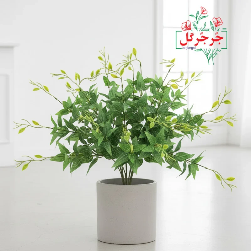 گل مصنوعی جُرجُرگل مدل بوته برگ چای