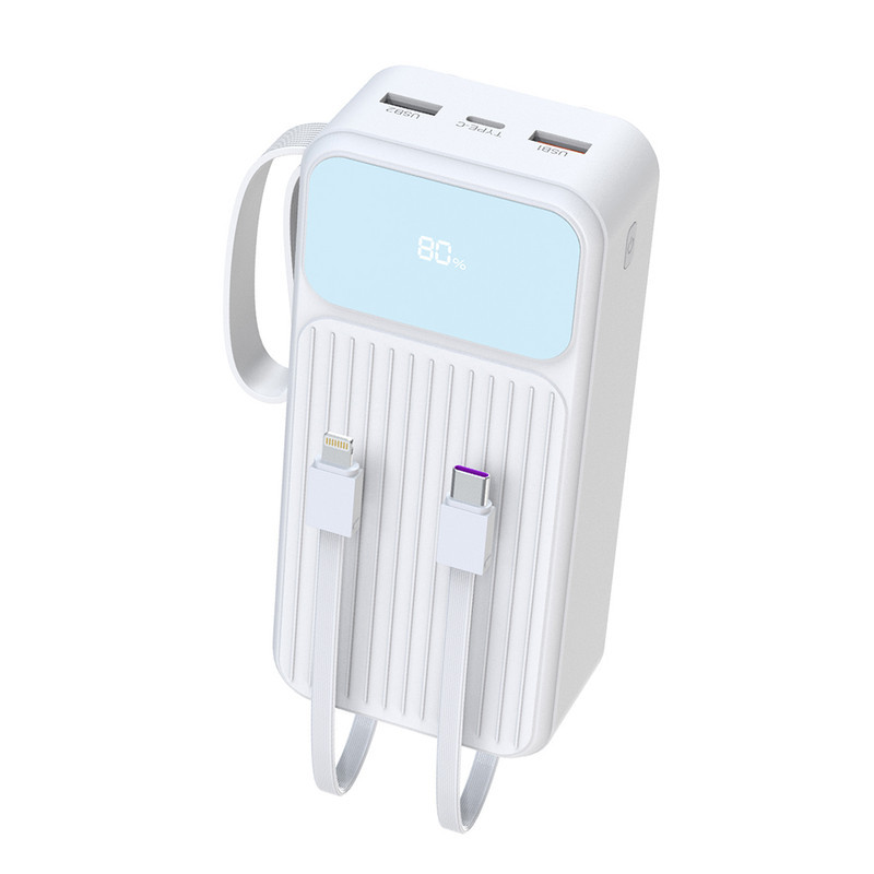 پاوربانک پی زد ایکس مدل V30 Fast Charge 22.5W Cabled ظرفیت 20000 میلی آمپر ساعت