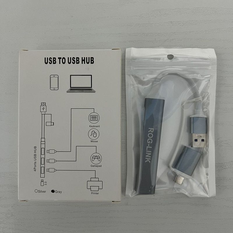 هاب 4 پورت USB 3.0 راگ لینک مدل 2in1-UC