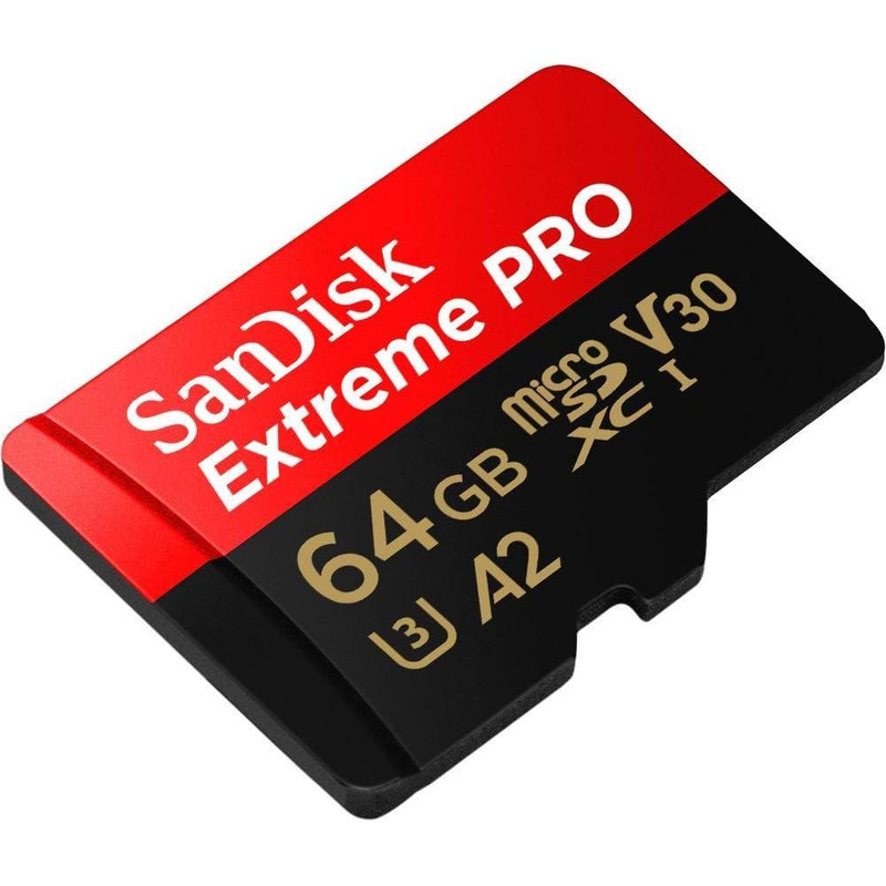 کارت حافظه microSDXC سن دیسک مدل Extreme PRO کلاس A2 استاندارد UHS-I U3 سرعت 170MBs ظرفیت 64 گیگابایت به همراه آداپتور SD