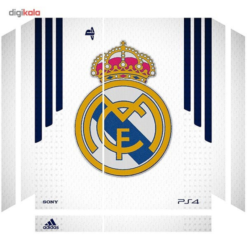 برچسب افقی پلی استیشن 4 ونسونی طرح Real Madrid CF White 2016