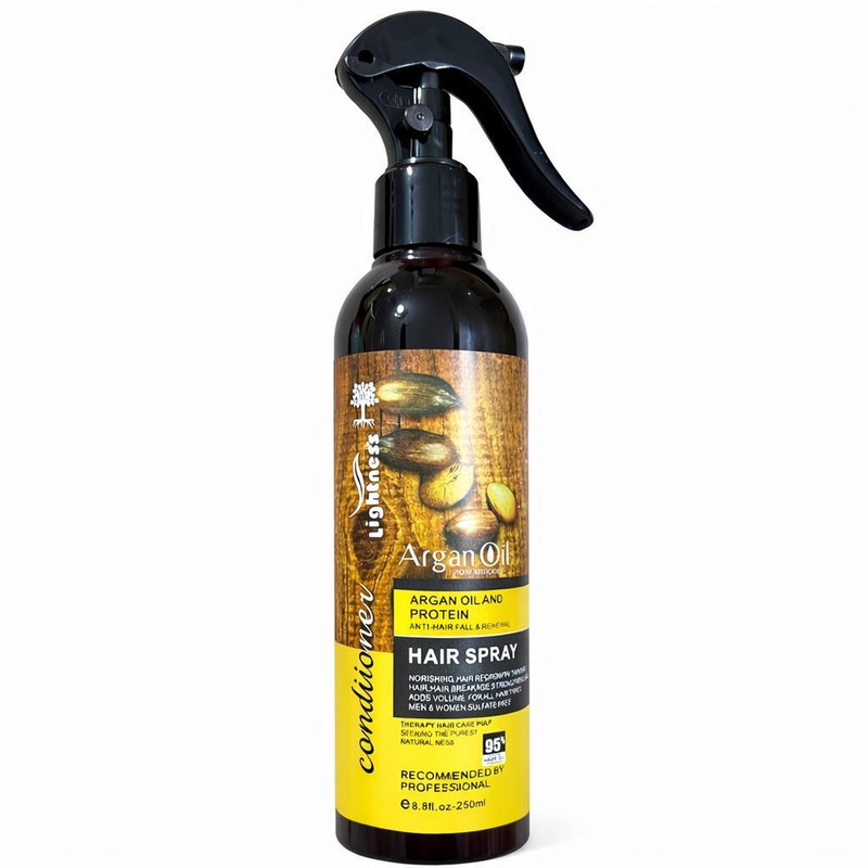 اسپری مو لایتنس مدل Argan مناسب برای انواع مو حجم 250 میلی لیتر
