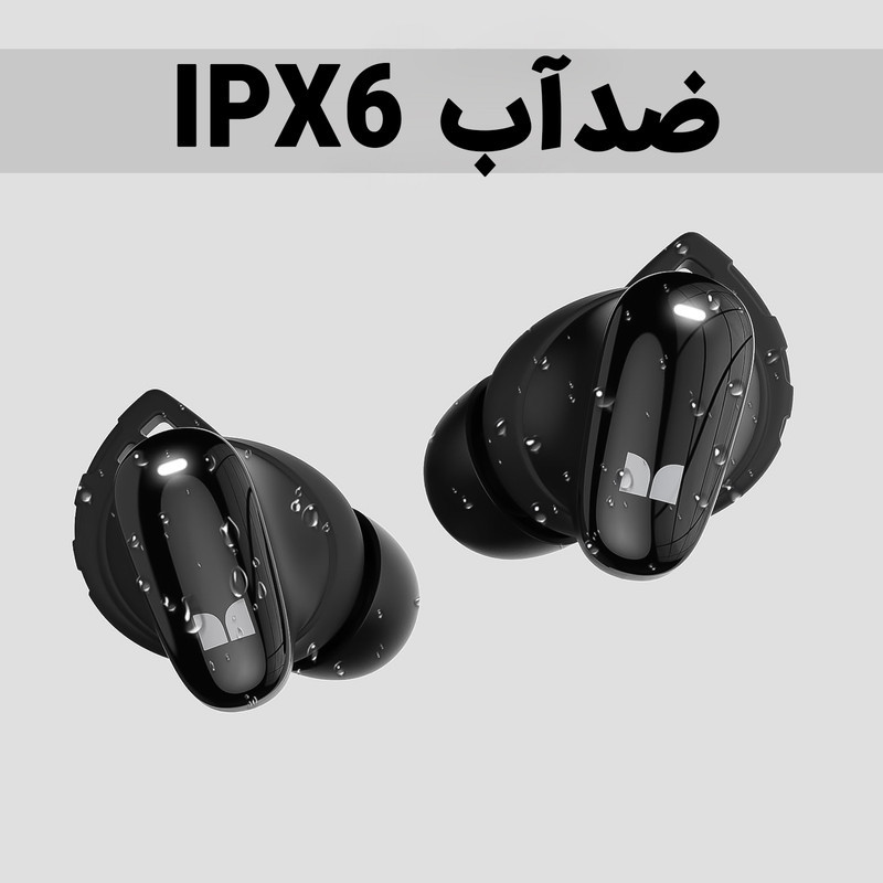 هدفون بلوتوثی مانستر مدل N-Lite 206 با نویز کنسلینگ میکروفون (ENC)، درگاه شارژ USB Type-C، دارای نشانگر LED، پشتیبانی از فرمان لمسی، مقاوم در برابر آب با استاندارد ضد آب IPX6