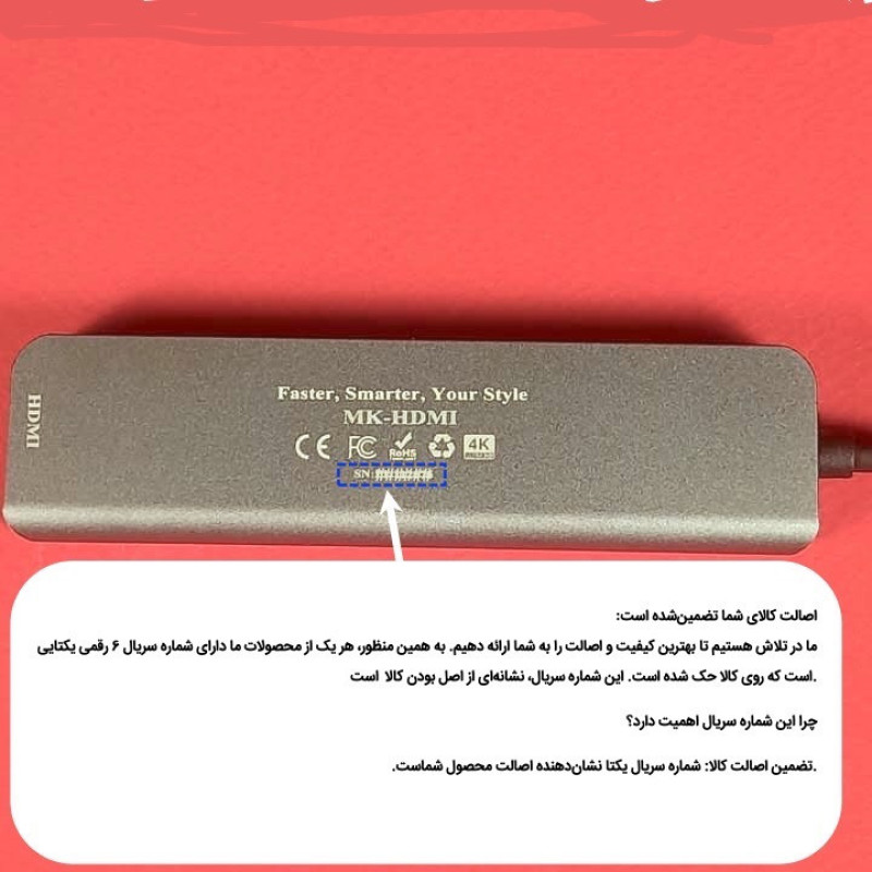هاب 6 پورت USB-C ماکار مدل MK-HDMI