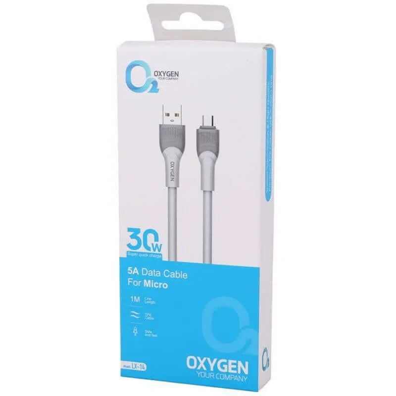 کابل تبدیل USB به microUSB اکسیژن مدل LX_14 طول 1 متر