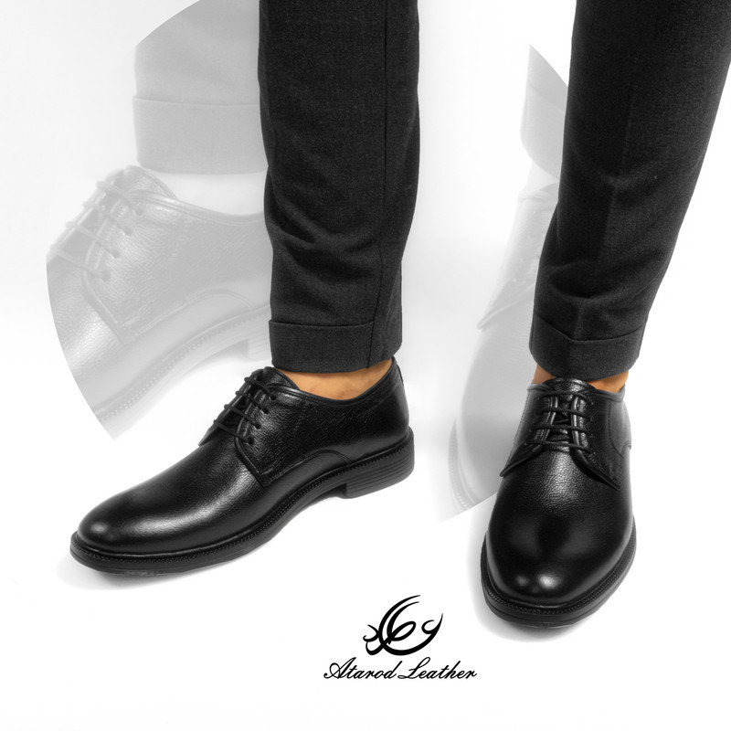 کفش مردانه چرم عطارد مدل چرم طبیعی کد SH135
