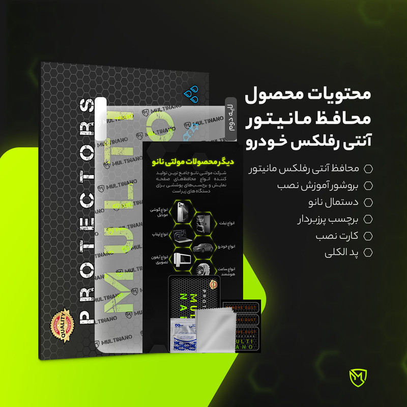محافظ صفحه نمایش آنتی رفلکس مانیتور خودرو مولتی نانو مدل X-S1M مناسب برای هندا HR-V
