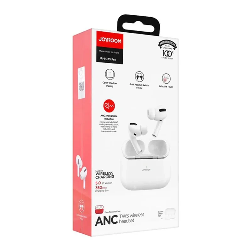 ایرپاد بلوتوثی جوی روم مدل 1اV5.0 jr-t03s pro wireless charging