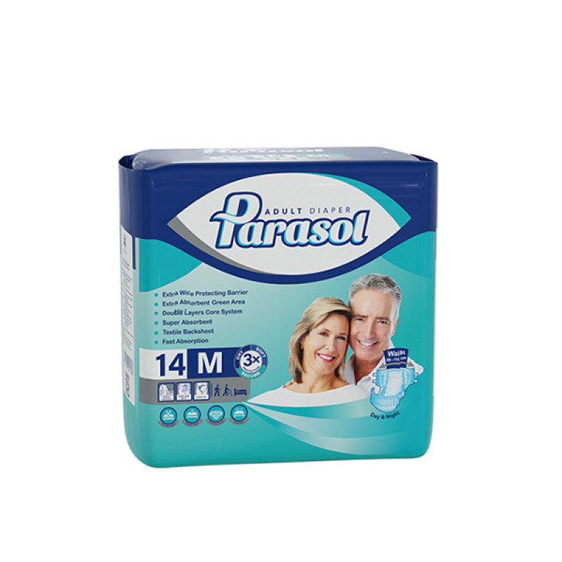 پوشینه بزرگسالان پاراسل مدل پشت کتانی سایز متوسط بسته 14 عددی