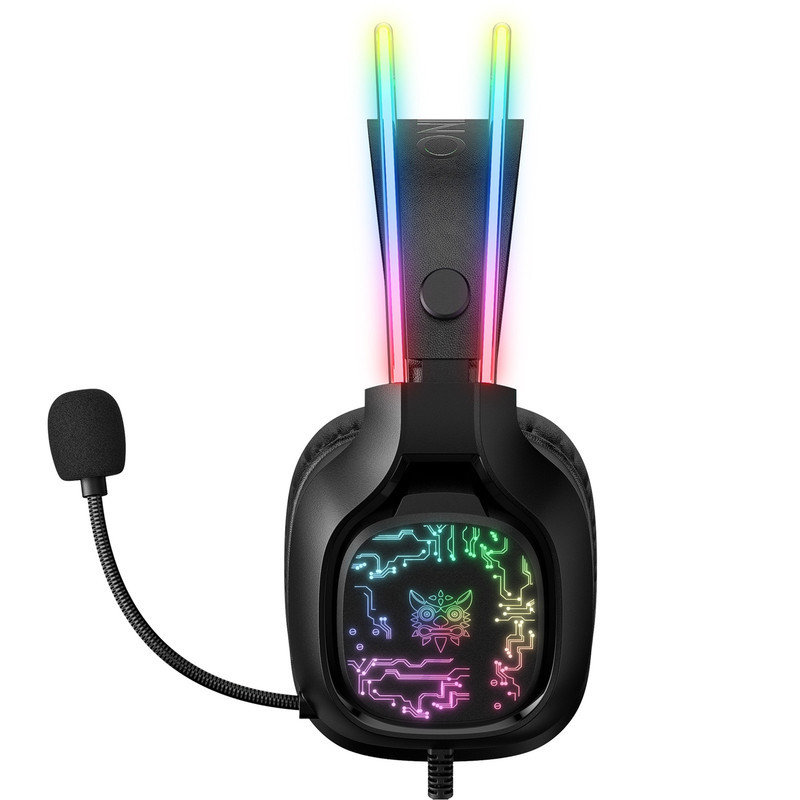 هدست گیمینگ Onikuma مدل X22 بدون قابلیت نویز کنسلینگ، درگاه USB، دارای نورپردازی RGB، امپدانس 32 اهم