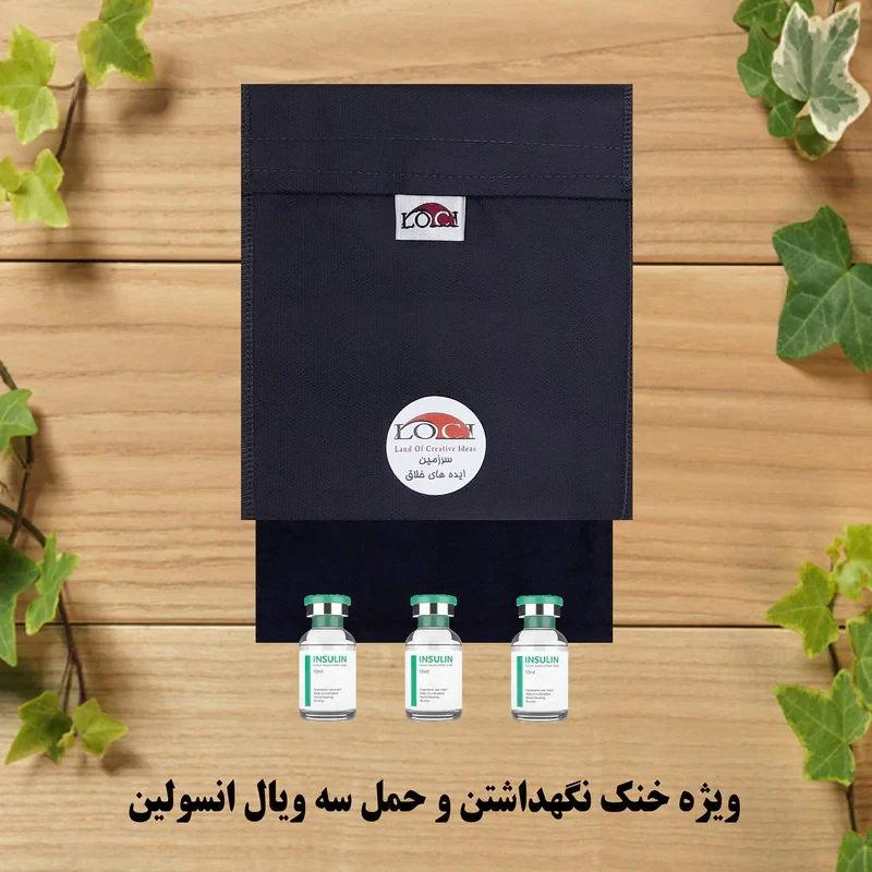 کیف خنک نگهدارنده انسولین لوک آی مدل 3 ویال کد 00 مجموعه 2 عددی