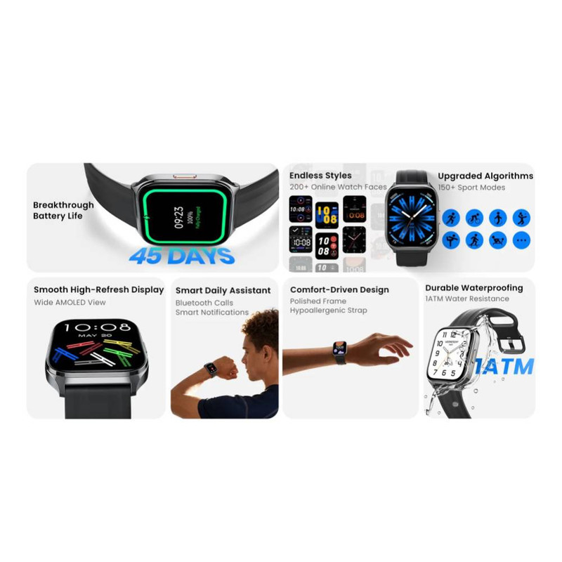 ساعت هوشمند 49 میلی‌متری هایلو مدل Watch 3 با بند سیلیکونی