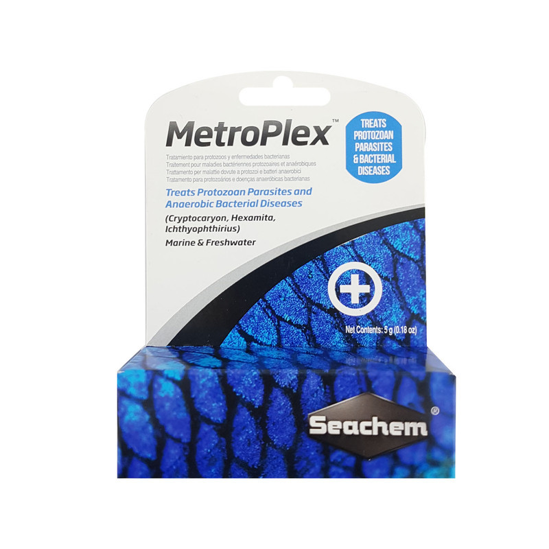 پودر ضد انگل آکواریوم سیچم کد4830 مدل metroplex حجم 5 میلی لیتر