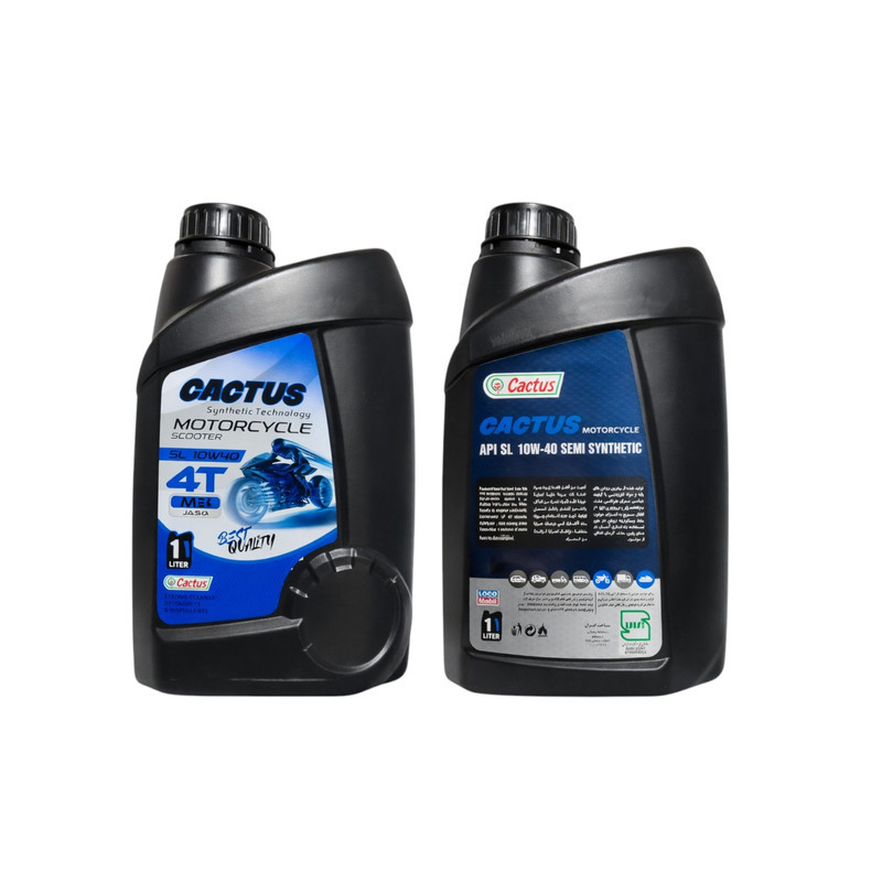 روغن موتور سیکلت نیمه سنتتیک کاکتوس مدل SL 10W-40 حجم 1 لیتر