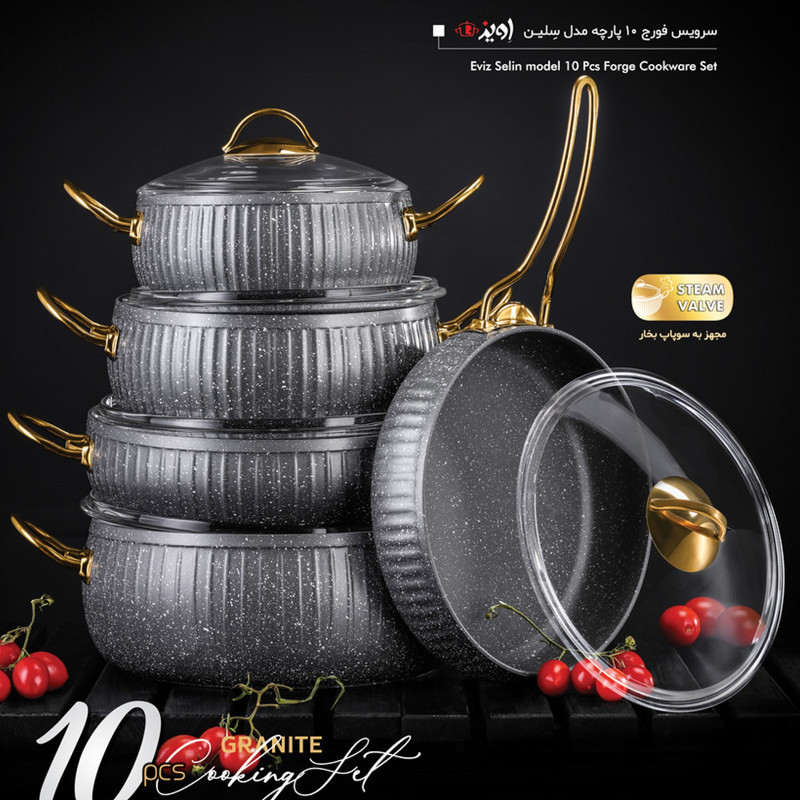 سرویس پخت و پز 10 پارچه اویز مدل New Selin