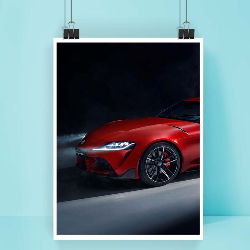 پوستر کارنيکا طرح تویوتا سوپرا Toyota Supra کد 46842 مجموعه 8 عددی