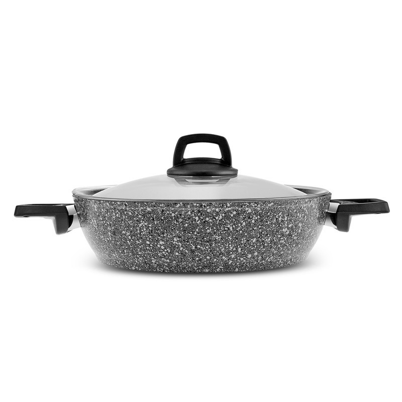 سرویس قابلمه وتابه بیوگرانیتی 9 پارچه کاراجا مدل Biogranit Grey Stone