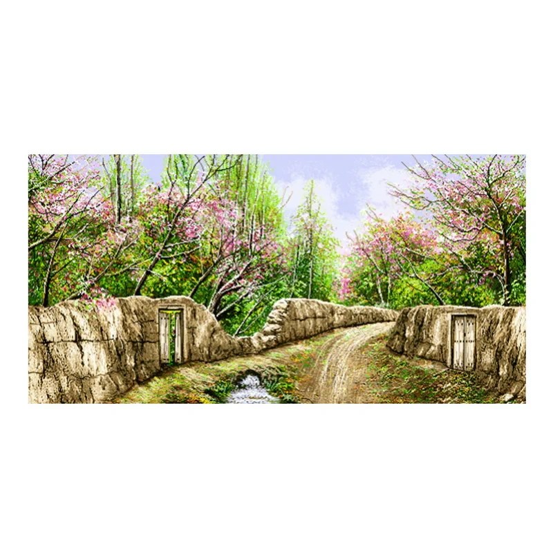 نخ و نقشه تابلوفرش طرح منظره کد 23105
