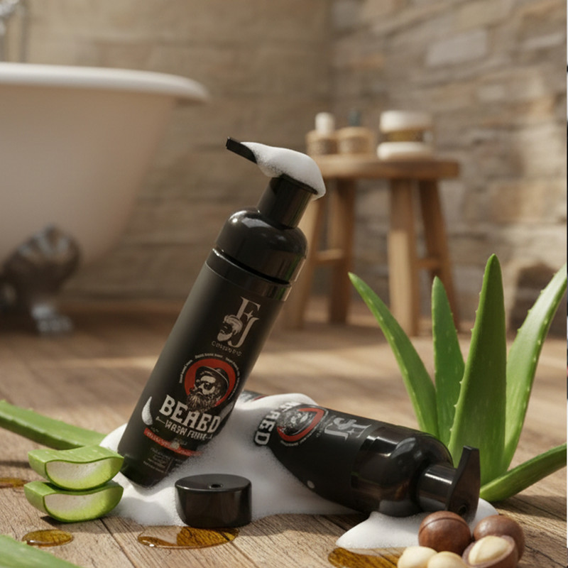 شامپو شست و شوی ریش و سبیل افجه مدل BEARD-WfA مناسب برای انواع مو حجم 150 میلی لیتر