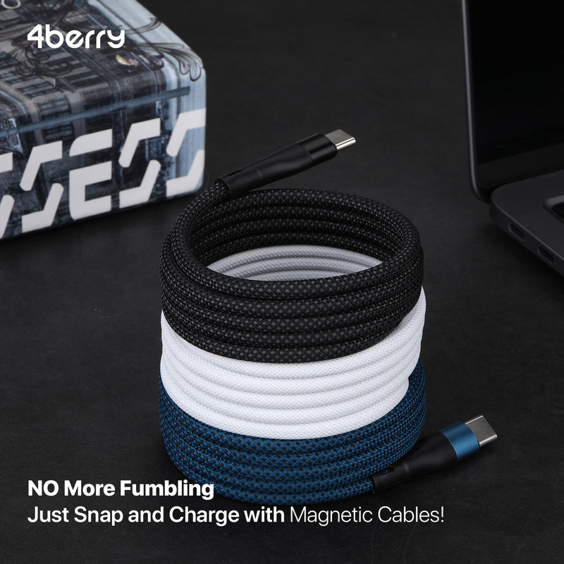 کابل USB-C فوربری مدل Magnetic KS-CC01-60W طول 1 متر