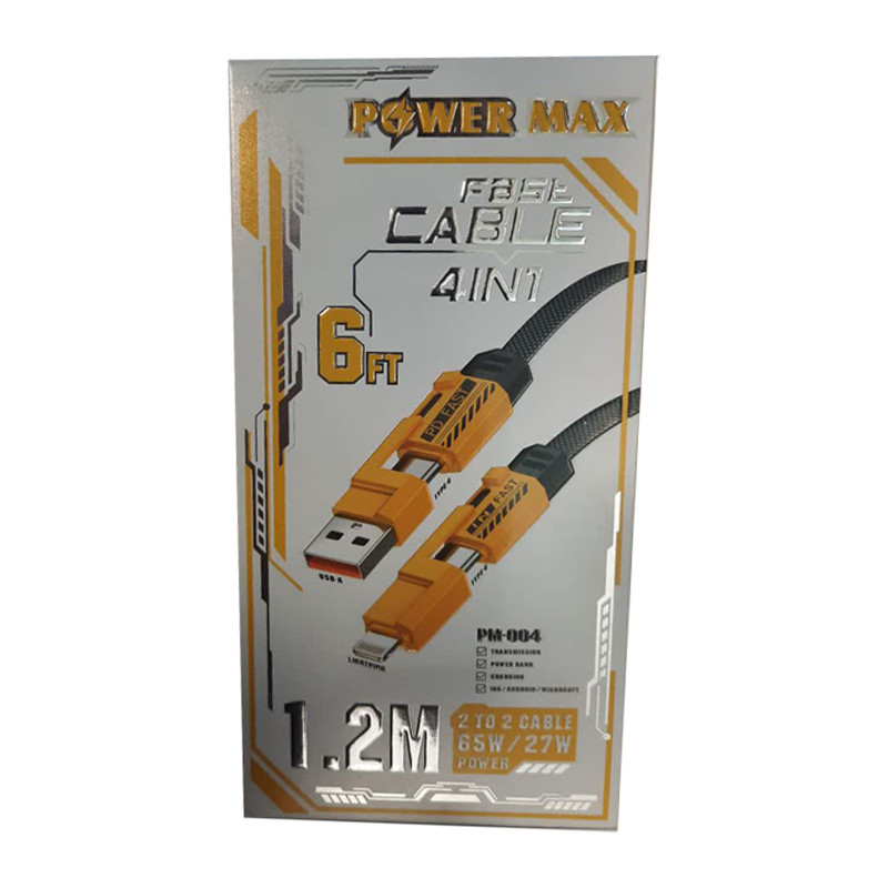 کابل تبدیل USB به لایتنینگ پاور مکس مدل PM-004 طول 12متر
