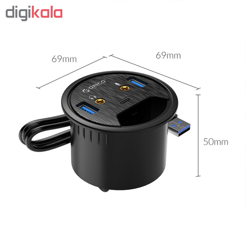هاب USB 3.0 سه پورت اوریکو مدل DESK-2U1C