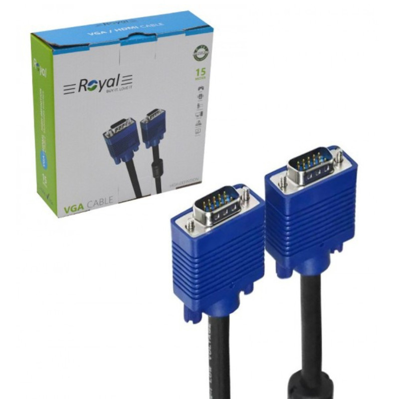 کابل VGA رویال مدل VR طول 15 متر