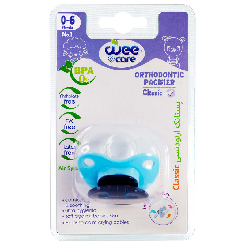 پستانک ارتودنسی وی کر مدل دسته دار کلاسیک مات کد P118