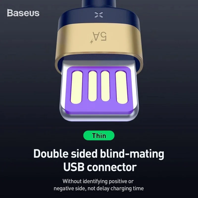 کابل تبدیل USB به USB-C بیسوس مدل Cafule 40W طول 1 متر