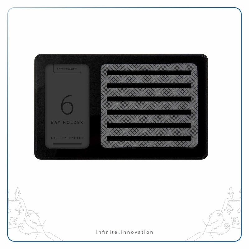 زیر لیوانی ماهوت مدل Graphite-Green-Marble بسته 6 عددی