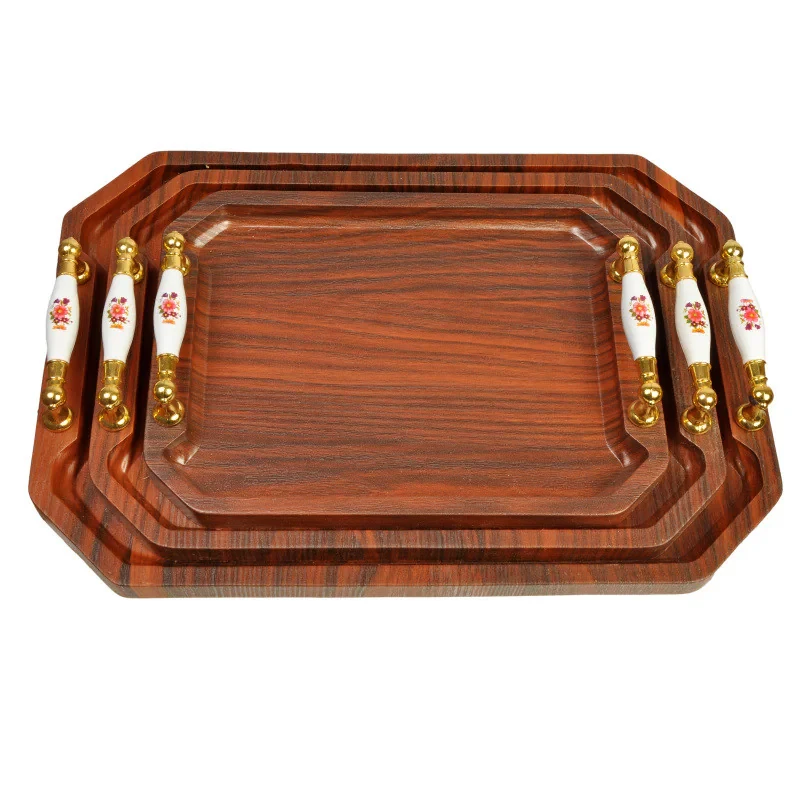 سینی دسته دار مدل EF _ 415 سایز 30*40 سانتی متر مجوعه 3عددی