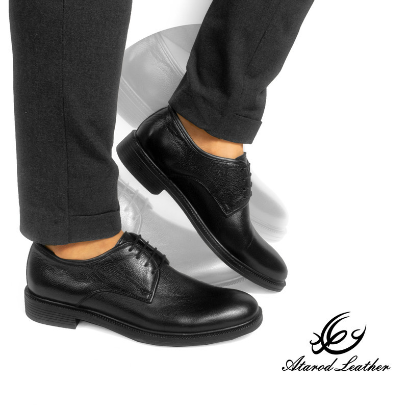 کفش مردانه چرم عطارد مدل چرم طبیعی کد SH135