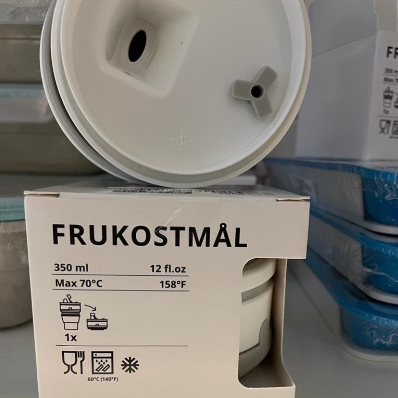ماگ سفری ایکیا مدل FRUKOSTMAL گنجایش 0.35 لیتر