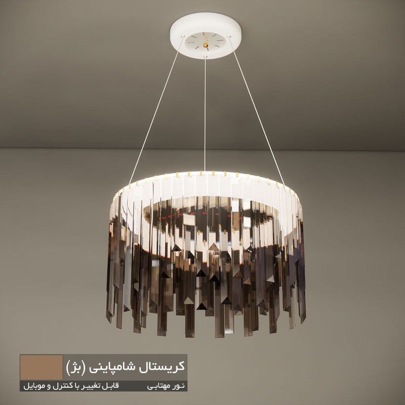 لوستر نورکیا مدل تک حلقه قندیلی کد 1R-40G