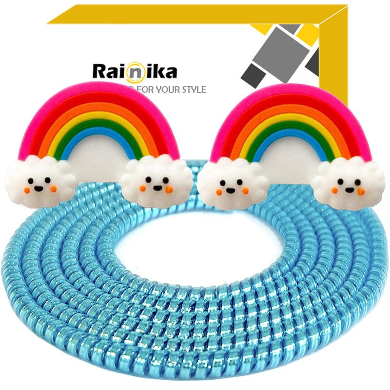 محافظ کابل شارژ و هندزفری رینیکا مدل Rainbow KK 03 مجموعه 3 عددی