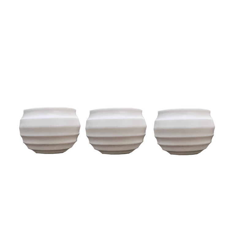 گلدان دکوری حلقه‌ای، مجموعه 3 عددی، ابعاد 5×5×5 سانتی‌متر، وزن 40 گرم