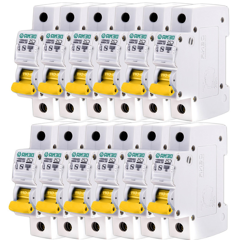 فیوز مینیاتوری تک فاز 25 آمپر دنا الکتریک ایرانیان مدل C25-6KA-12Pcs بسته 12 عددی