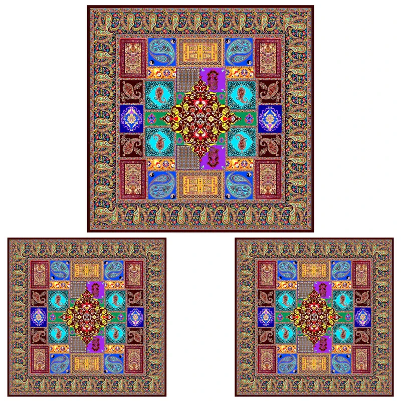 ست رومیزی سه تکه طرح ترمه کد9275.1
