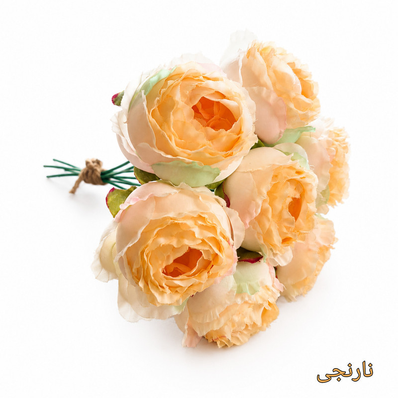 دسته گل مصنوعی مدل پیونی بزرگ ۷ شاخه