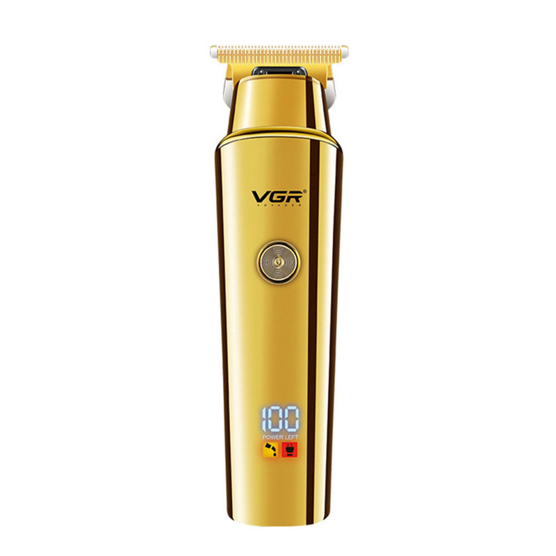ماشین اصلاح موی سر و صورت وی جی آر مدل V-947 با تیغه استیل ضد زنگ، باتری لیتیوم یونی 2000 میلی‌آمپر، 500 دقیقه استفاده پس از شارژ، طراحی ارگونومیک و قابلیت اصلاح حجم زن