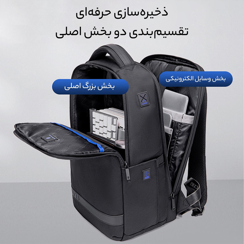 کوله پشتی لپ تاپ آرتیک هانتر مدل  B00498 مناسب برای لپ تاپ 14.1 تا 15.6 اینچی