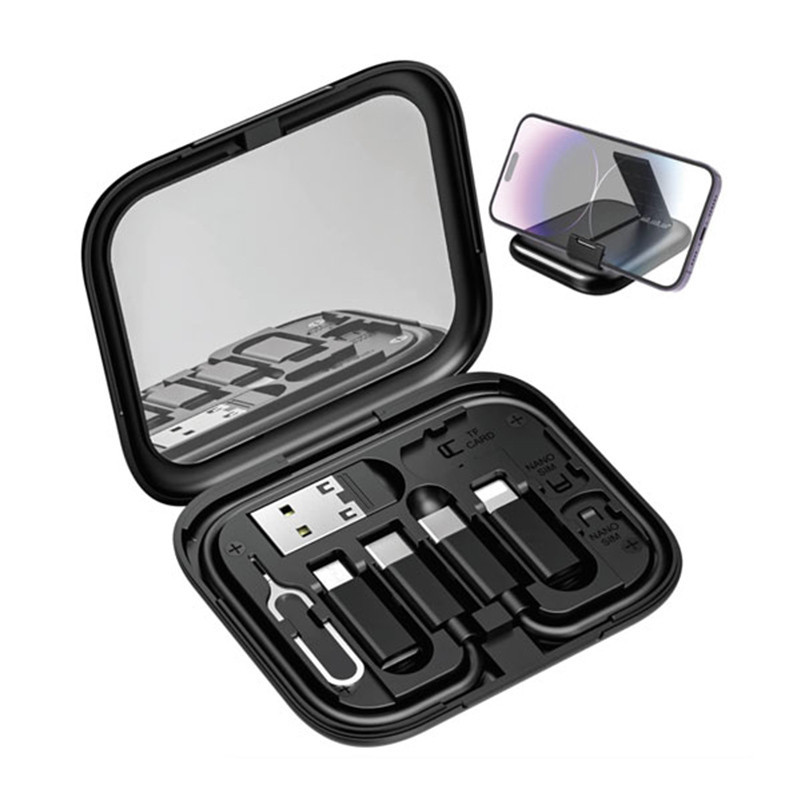 کابل تبدیل USB-CUSB به لایتنینگUSB-CMicroUSB بیوا مدل C-18 طول 0.28 متر
